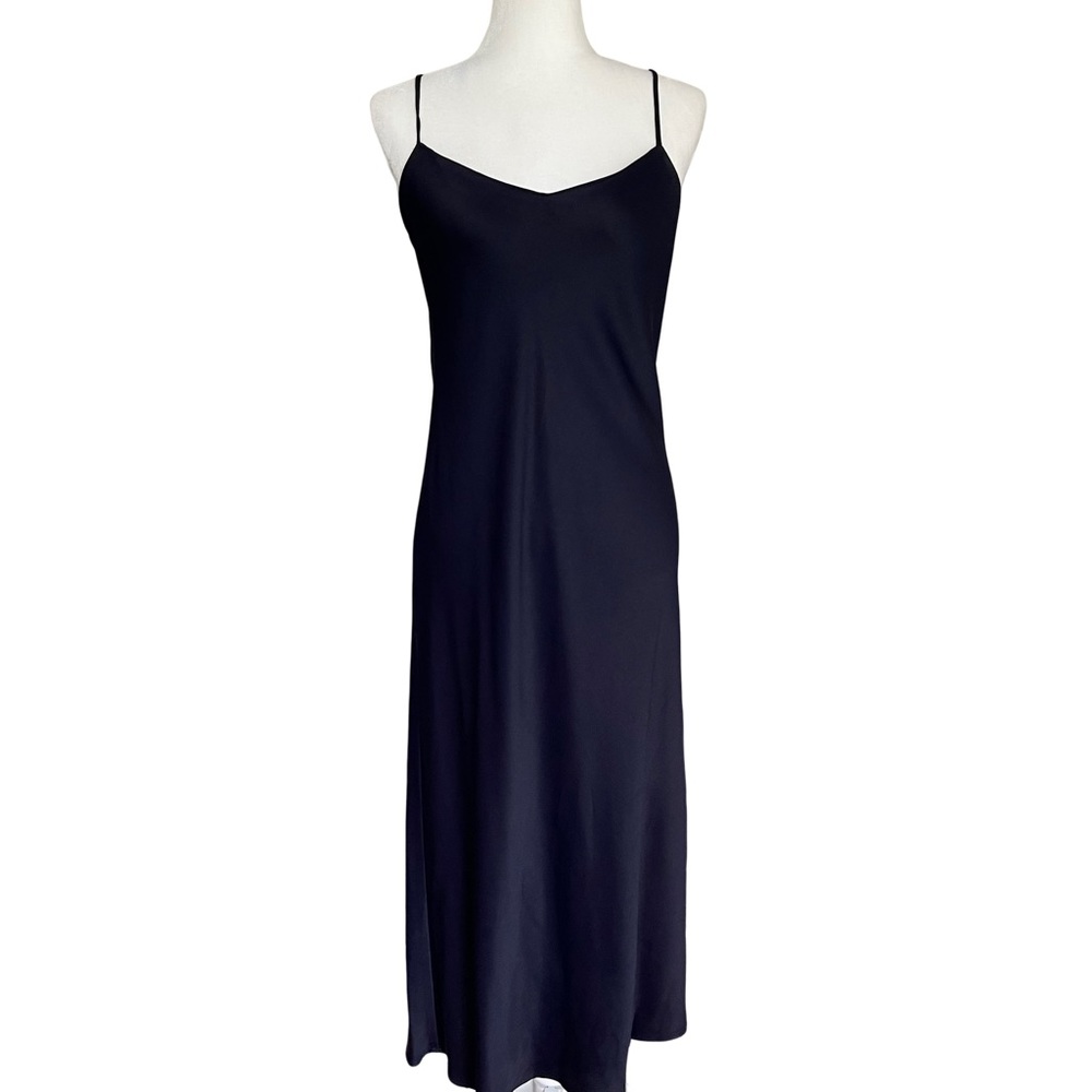 LAUNDRY by Shelli Segal. Sexy Navy Blue Spaghetti Strap Maxi Dress. Size…